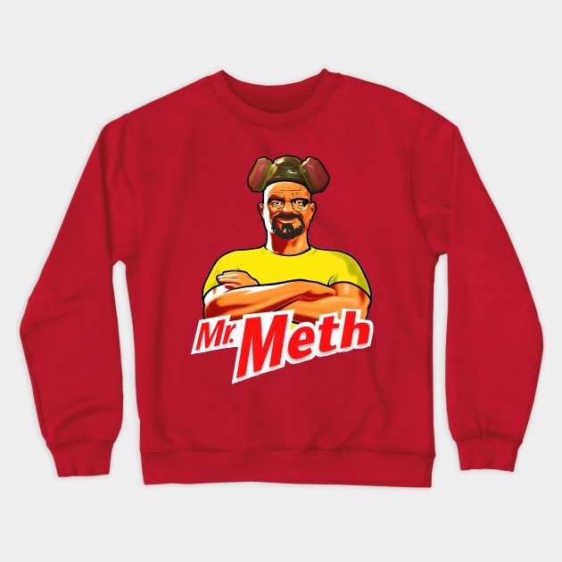 Walter White - Mr. Meth Crewneck Sweatshirt by sebstgelais